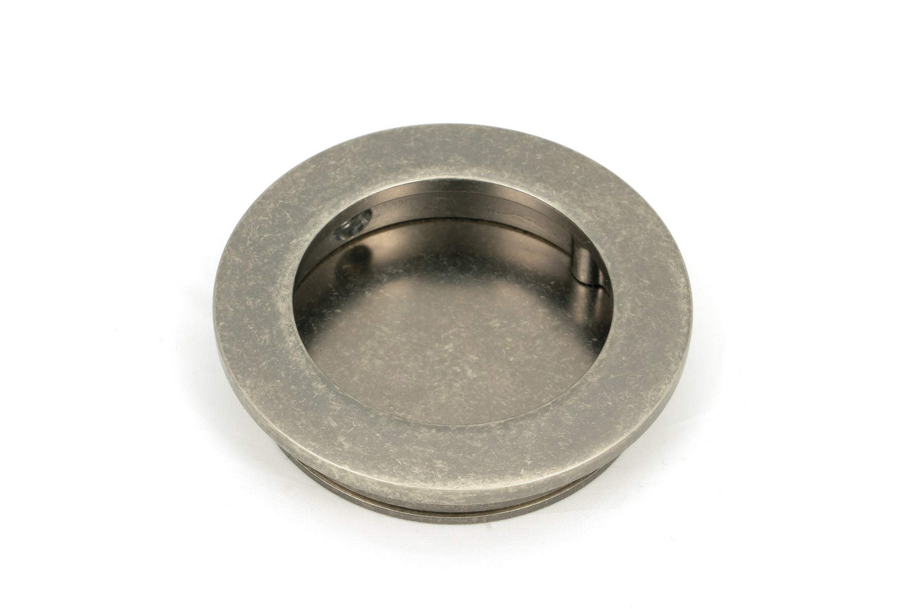 From The Anvil 50180 Pewter 60mm Plain Round Pull Pewter Patina