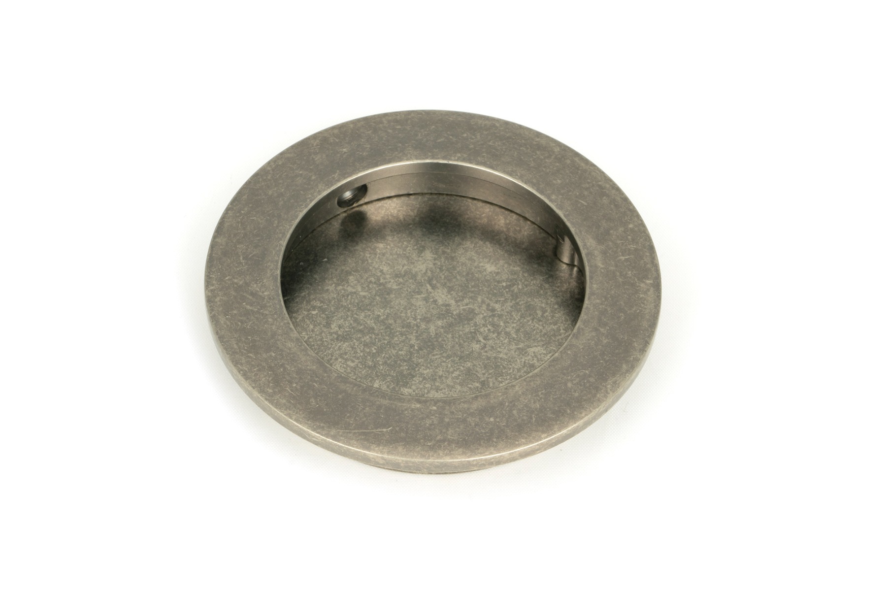 From The Anvil 50181 Pewter 75mm Plain Round Pull Pewter Patina
