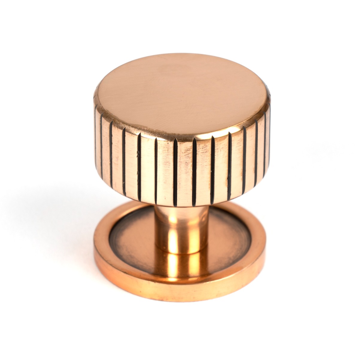 From The Anvil 50475 Polished Bronze Judd Cabinet Knob - 32mm (Plain) Polished Bronze