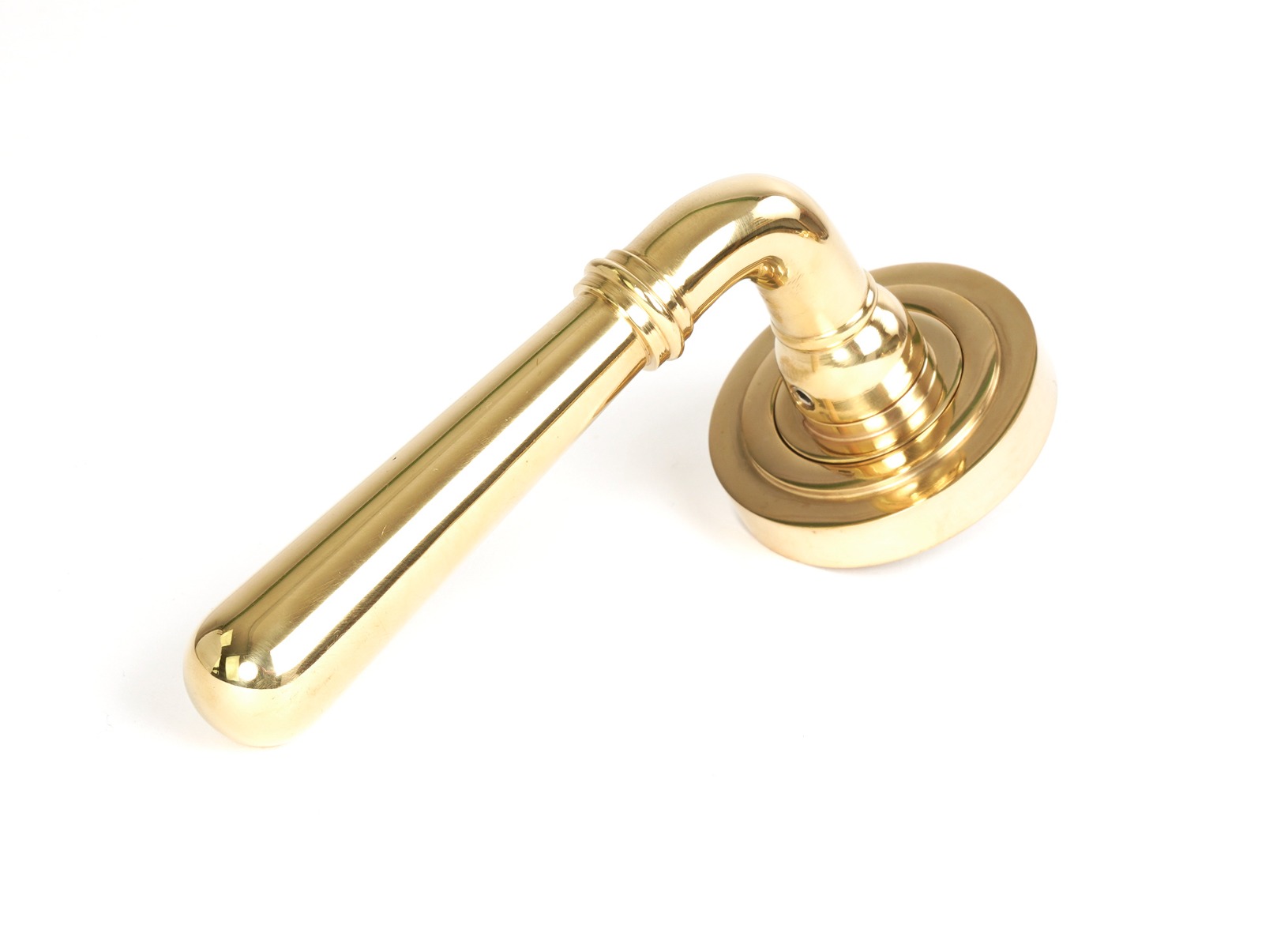 From The Anvil 50621 Polished Brass Newbury Lever on Rose Set (Art Deco) - Unsprung Polished Brass