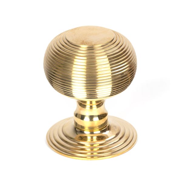 From The Anvil 50839 Polished Brass Beehive Centre Door Knob Polished Brass