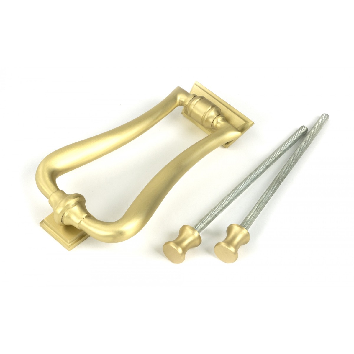 From the Anvil Satin Brass Slimline Art Deco Door Knocker 50886
