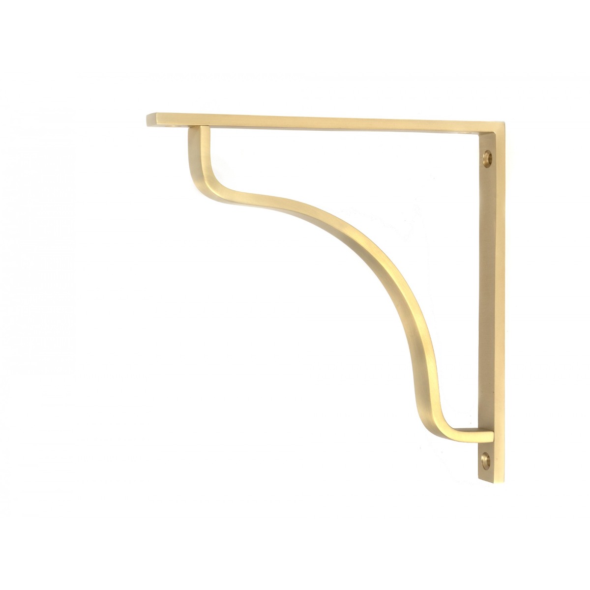 From the Anvil Satin Brass Abingdon Shelf Bracket 200mm x 200mm 51097