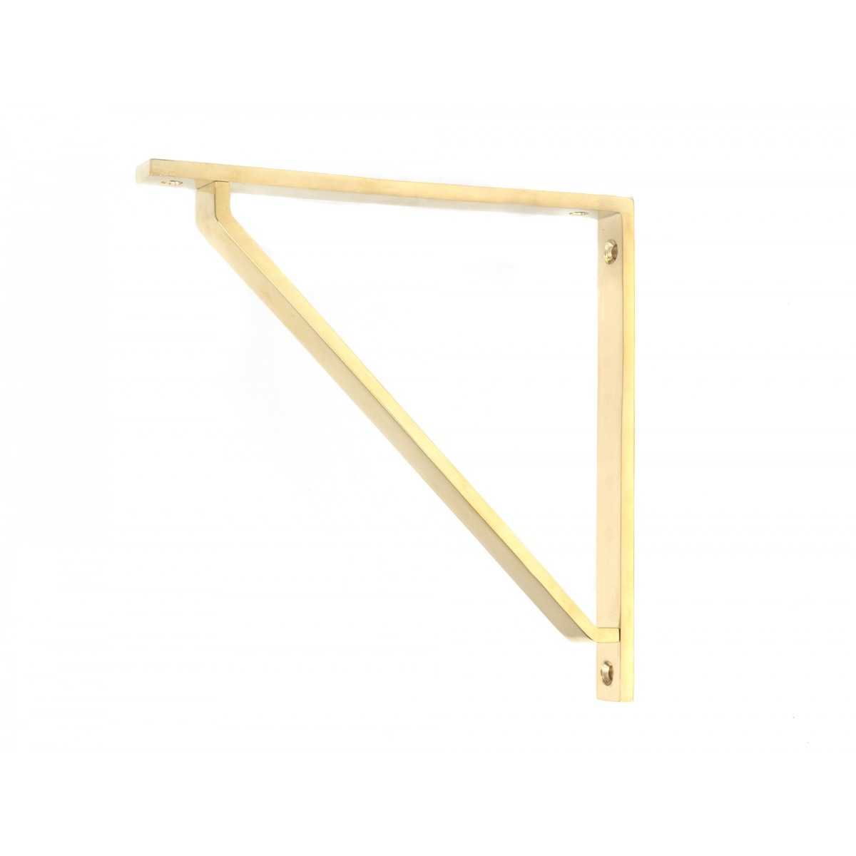 From the Anvil Polished Brass Barton Shelf Bracket 200mm x 200mm 51115