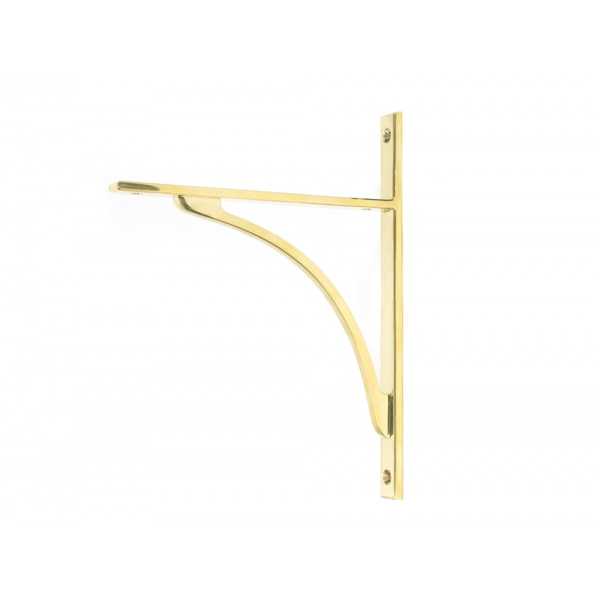From the Anvil Polished Brass Apperley Shelf Bracket 260mm x 200mm 51125