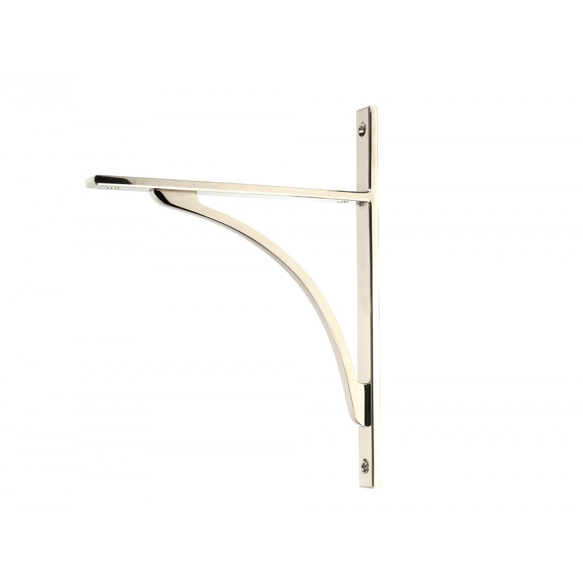 From the Anvil Polished Nickel Apperley Shelf Bracket 260mm x 200mm 51131