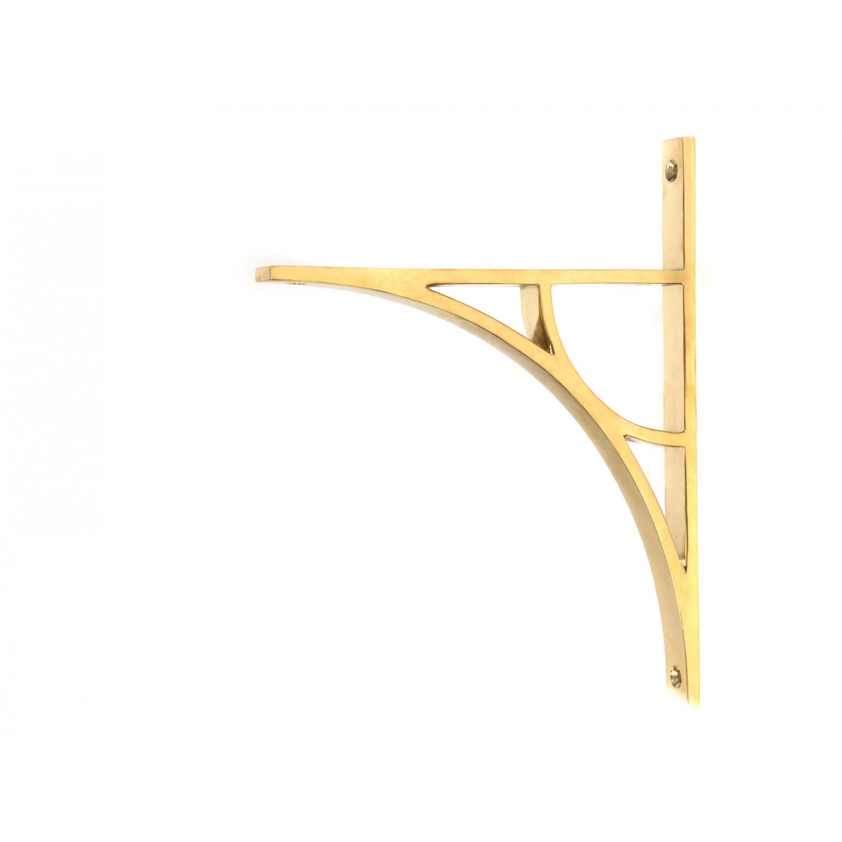 From the Anvil Polished Brass Tyne Shelf Bracket 260mm x 200mm 51165