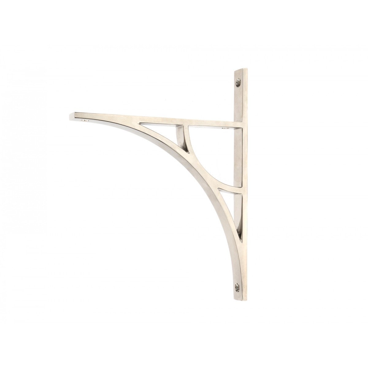 From the Anvil Polished Nickel Tyne Shelf Bracket 260mm x 200mm 51171