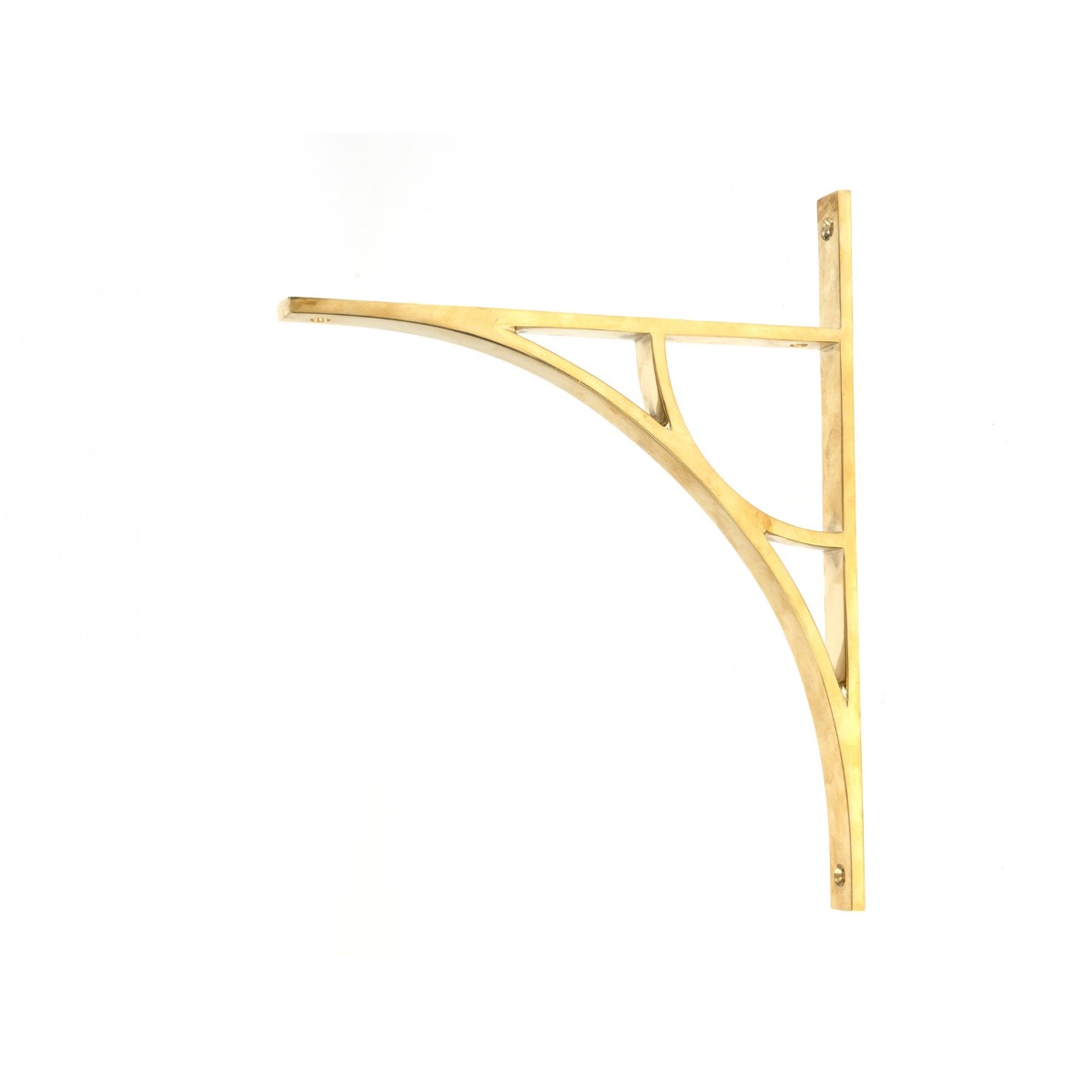 From the Anvil Polished Brass Tyne Shelf Bracket 314mm x 250mm 51175