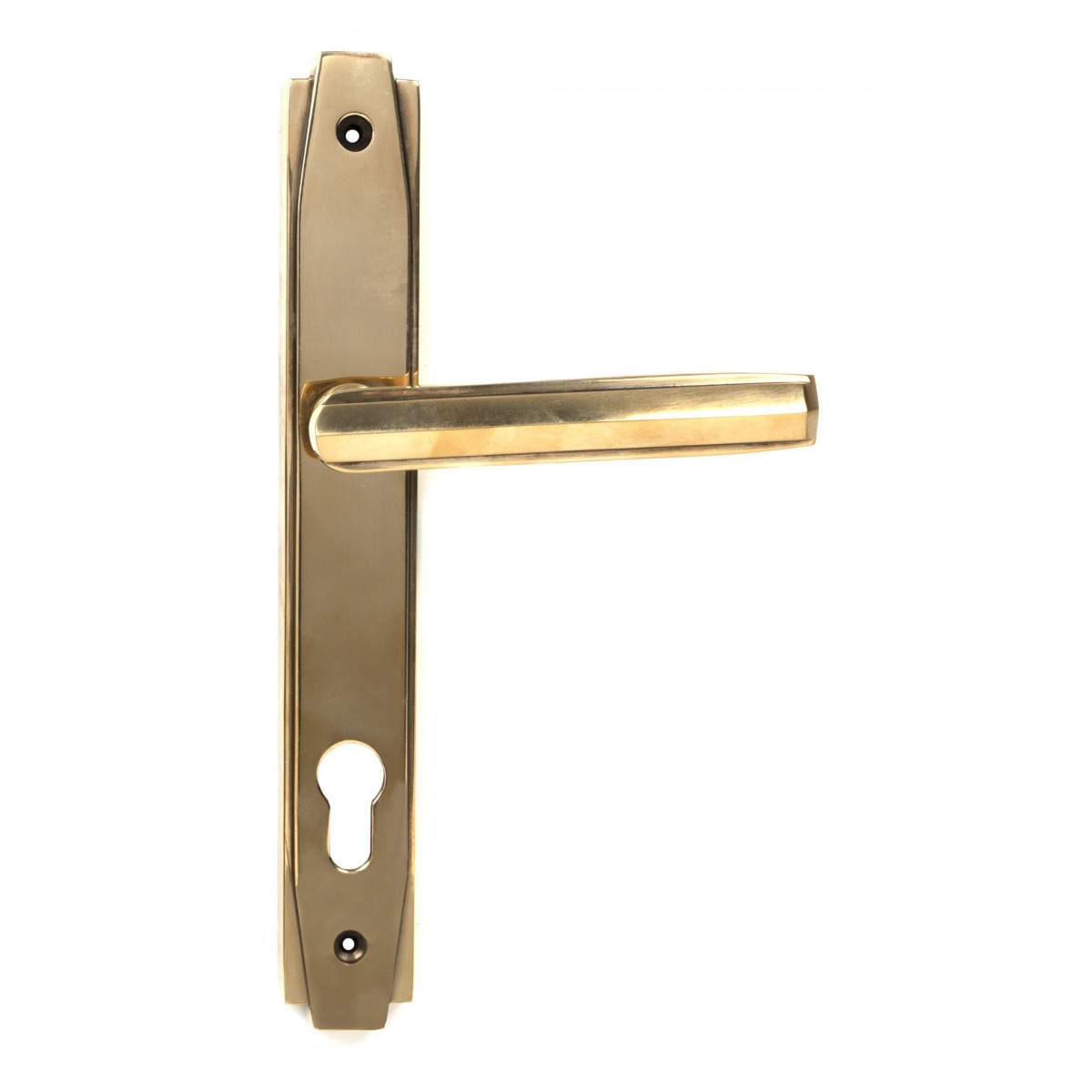 From the Anvil Aged Brass Art Deco Slimline Lever Espag. Lock Set 51186
