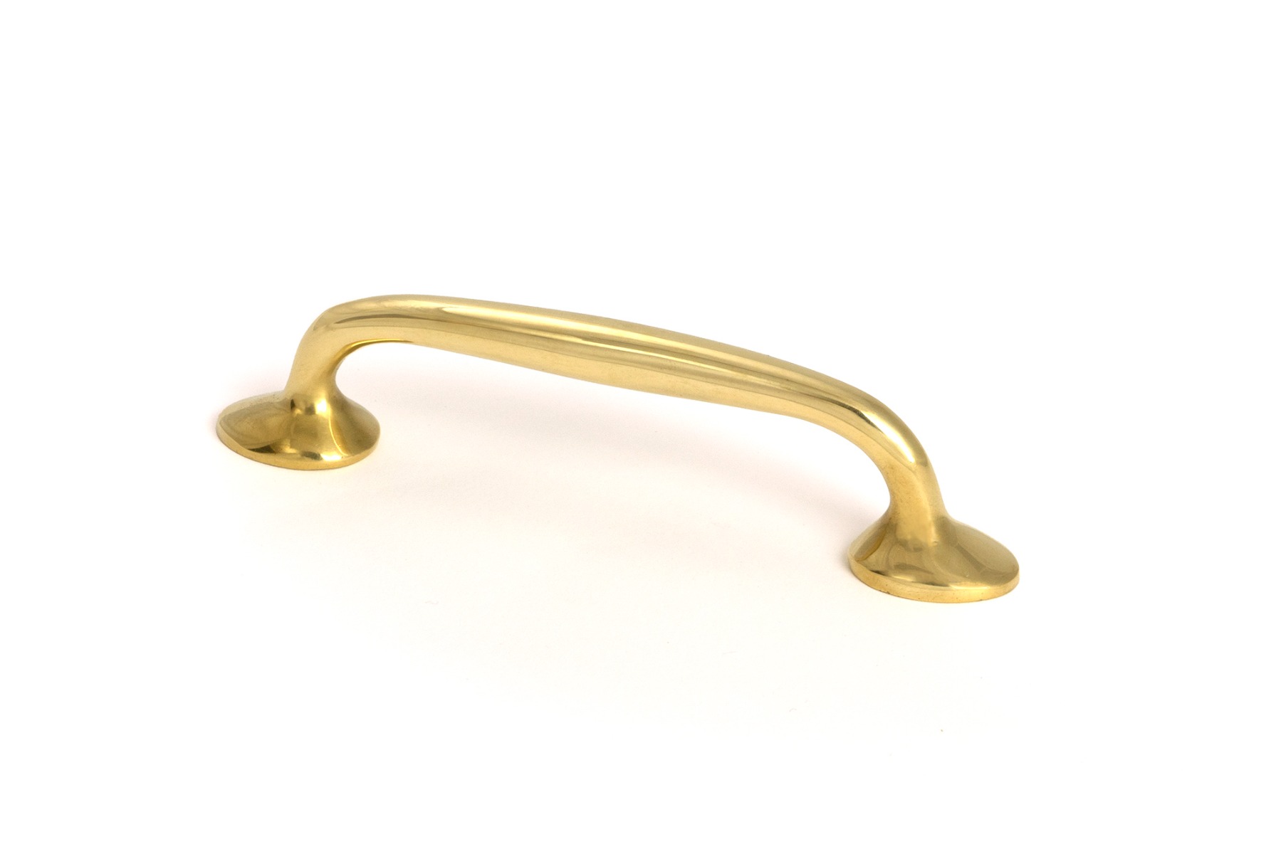 Polished Brass Moore Pull Handle Small From The Anvil