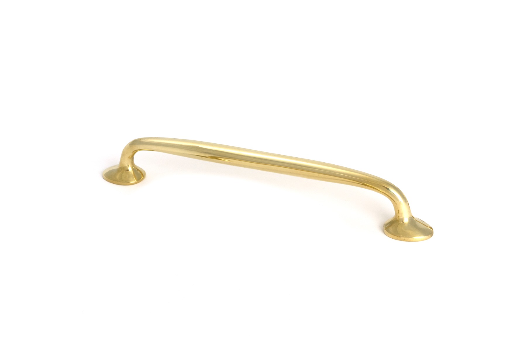 Polished Brass Moore Pull Handle Medium From The Anvil