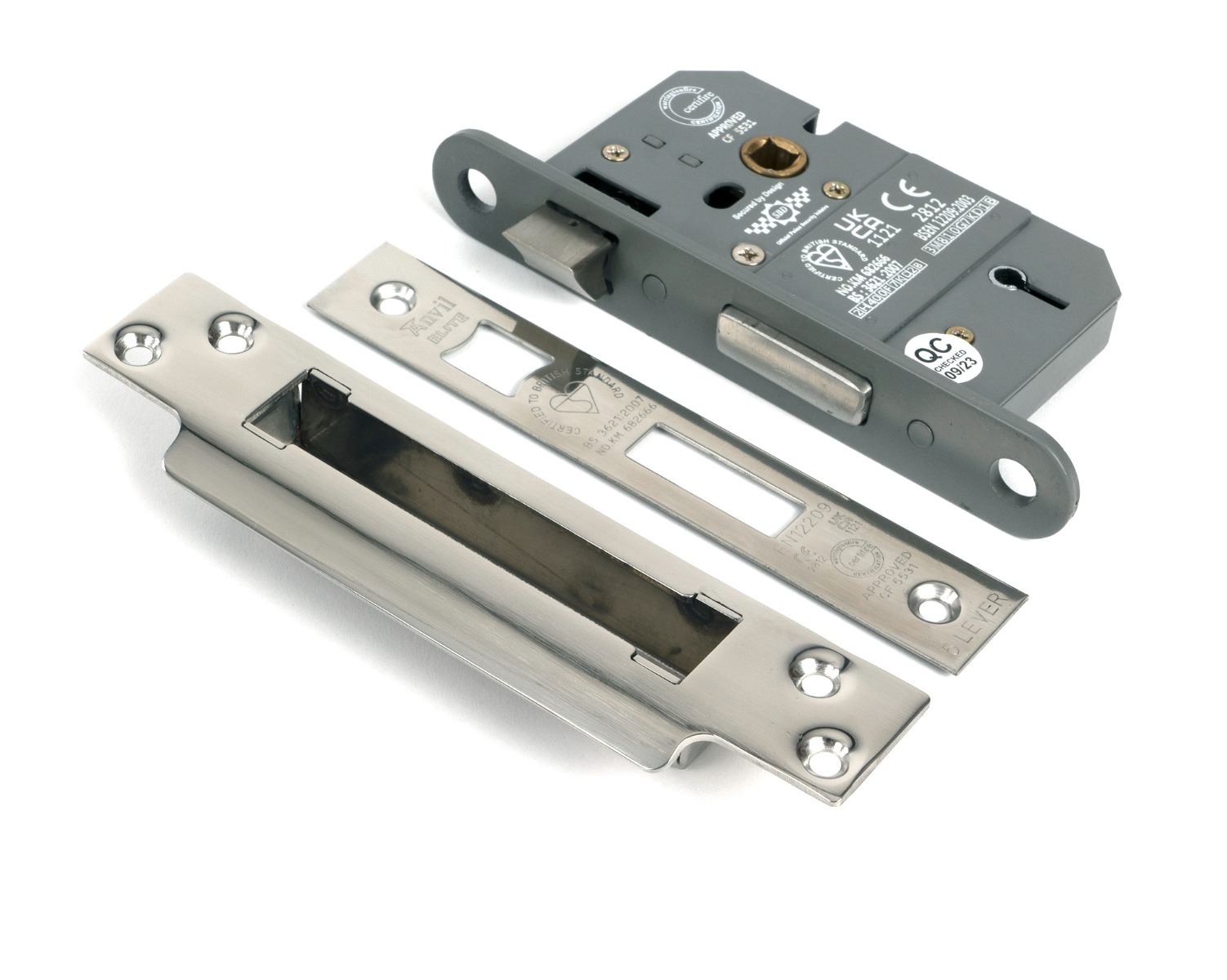 Polished Chrome 65mm 5 Lever Bs Sash Lock From The Anvil