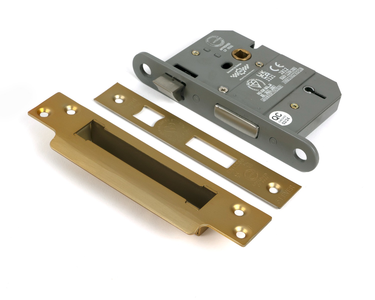 Satin Brass 76mm 5 Lever Bs Sash Lock From The Anvil