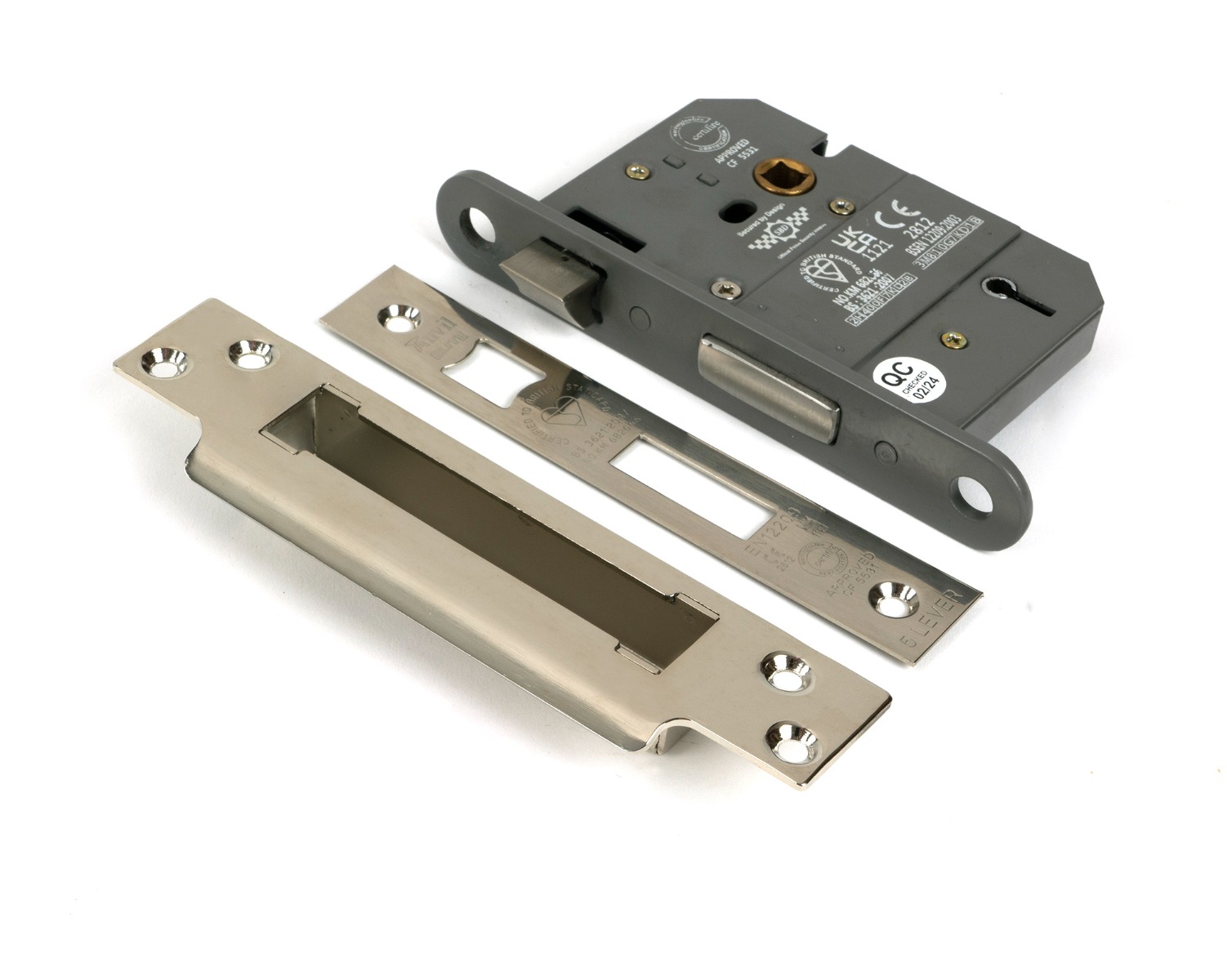 Polished Nickel 76mm 5 Lever Bs Sash Lock From The Anvil