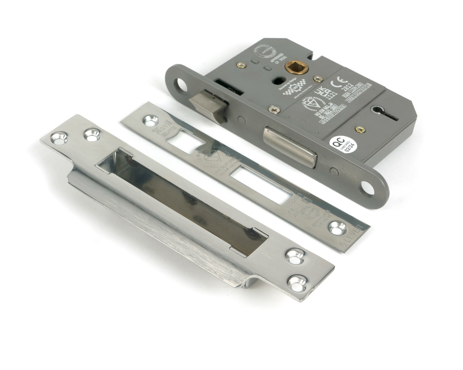 Polished Stainless Steel76mm 5 Lever Bs Sash Lock From The Anvil