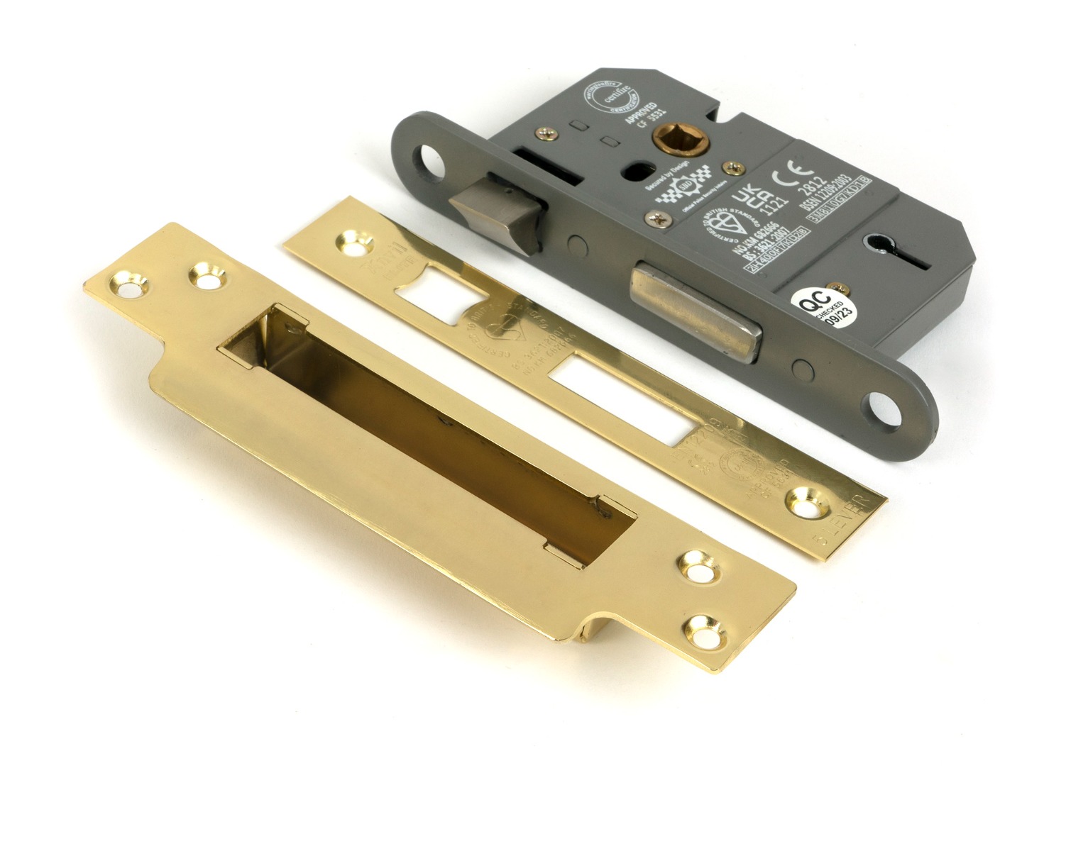 Polished Brass 65mm 5 Lever Bs Sash Lock Ka From The Anvil