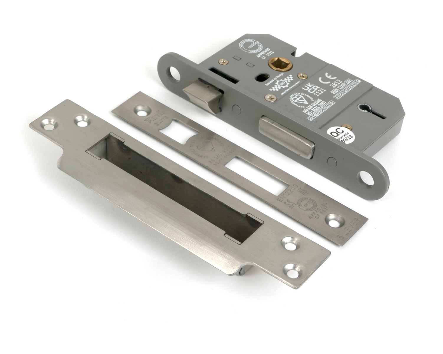 Satin Chrome 65mm 5 Lever Bs Sash Lock Ka From The Anvil