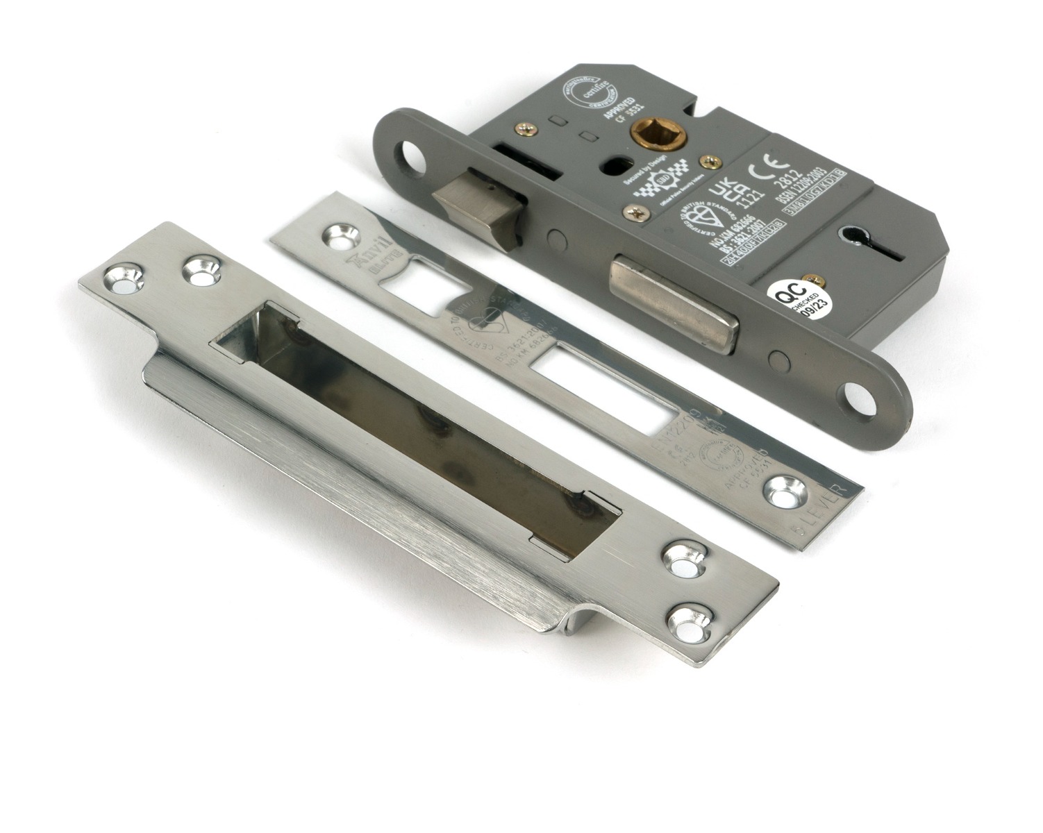 Polished Stainless Steel65mm 5 Lever Bs Sash Lock Ka From The Anvil