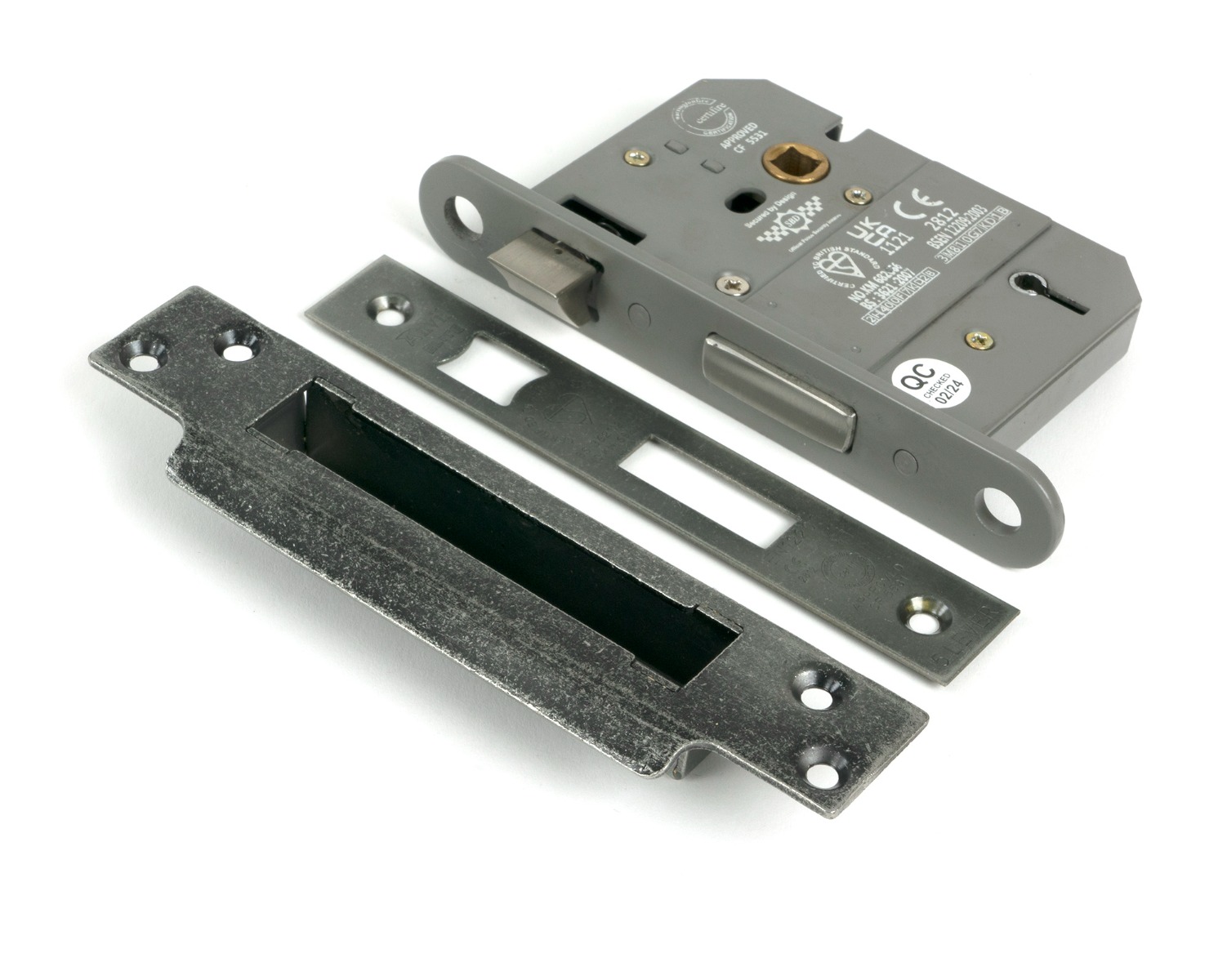 Pewter 76mm 5 Lever Bs Sash Lock Ka From The Anvil