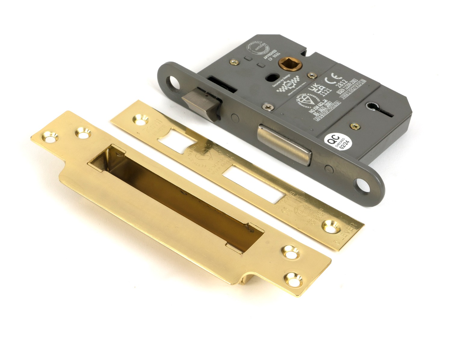 Polished Brass 76mm 5 Lever Bs Sash Lock Ka From The Anvil