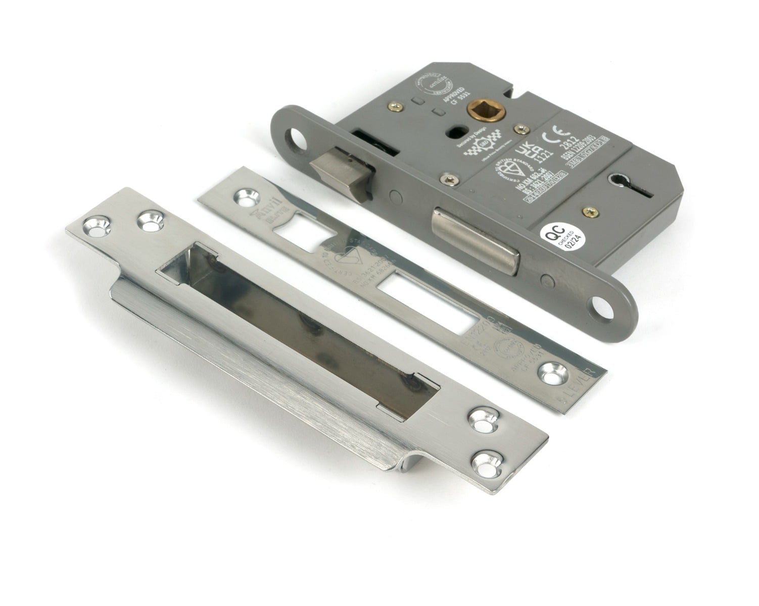 Polished Stainless Steel76mm 5 Lever Bs Sash Lock Ka From The Anvil