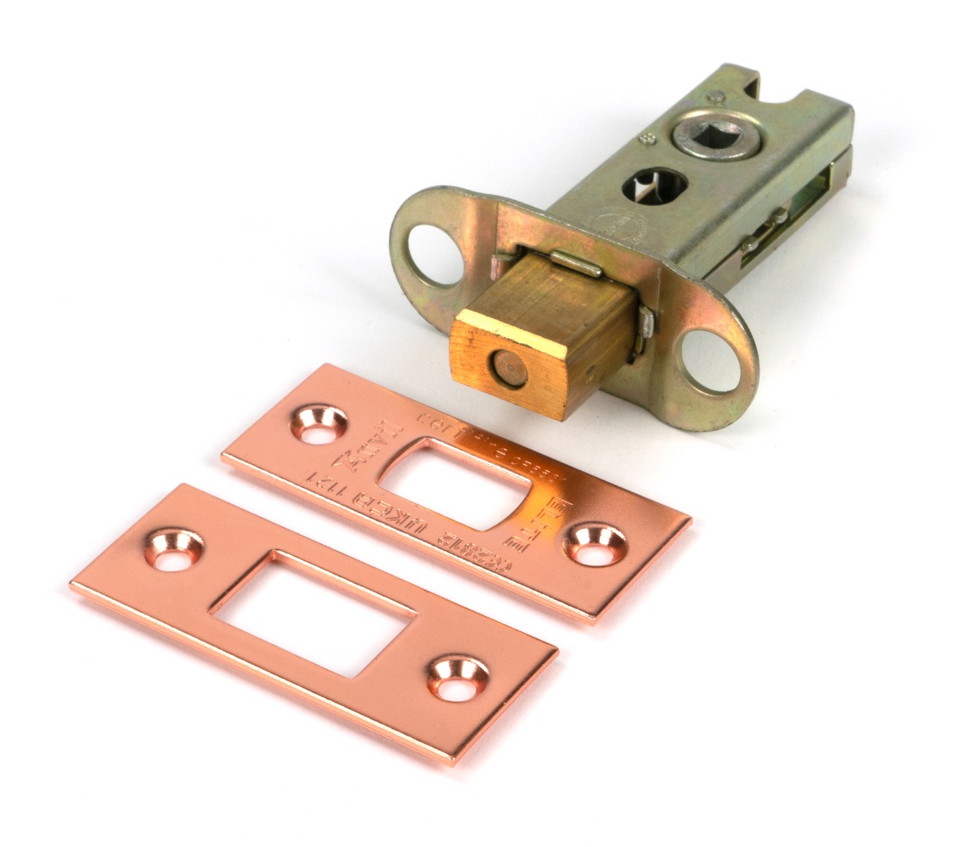 Polished Bronze 65mm heavy Duty Tubular Deadbolt From The Anvil