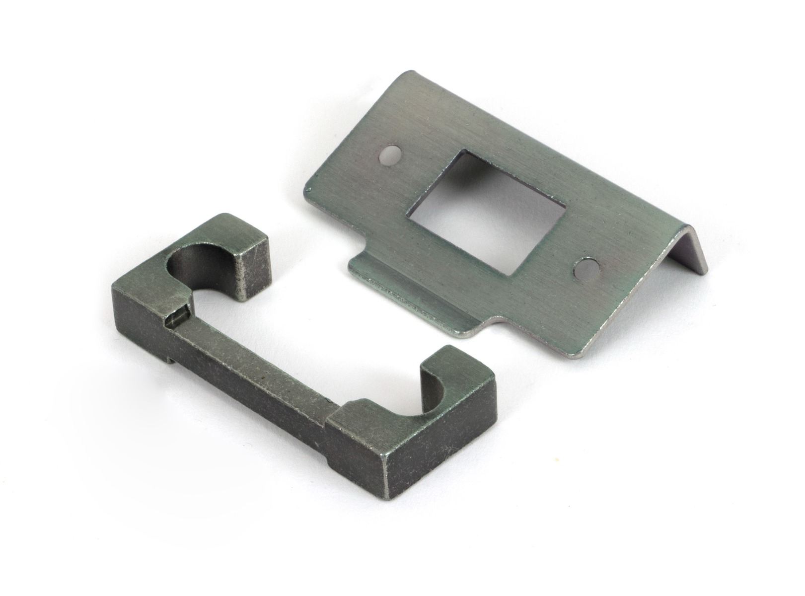 Pewter 13mm door Rebate Kit For Deadbolt From The Anvil