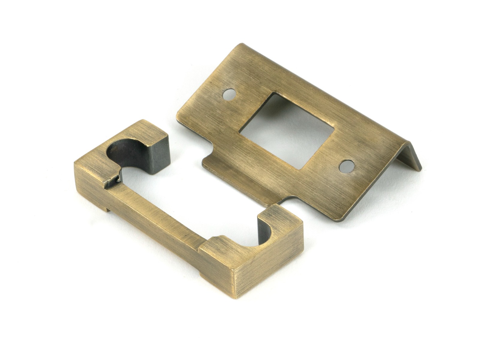 Aged Brass 13mm door Rebate Kit For Deadbolt From The Anvil