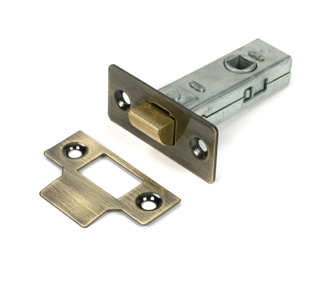 Aged Brass 65mm tubular Mortice Latch From The Anvil