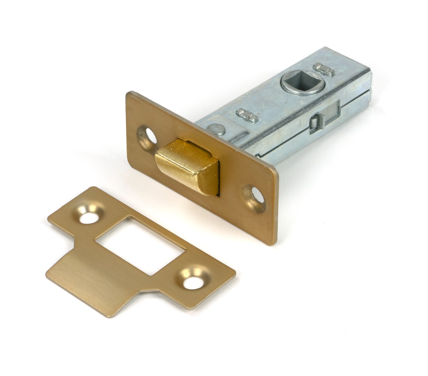 Satin Brass 65mm tubular Mortice Latch From The Anvil