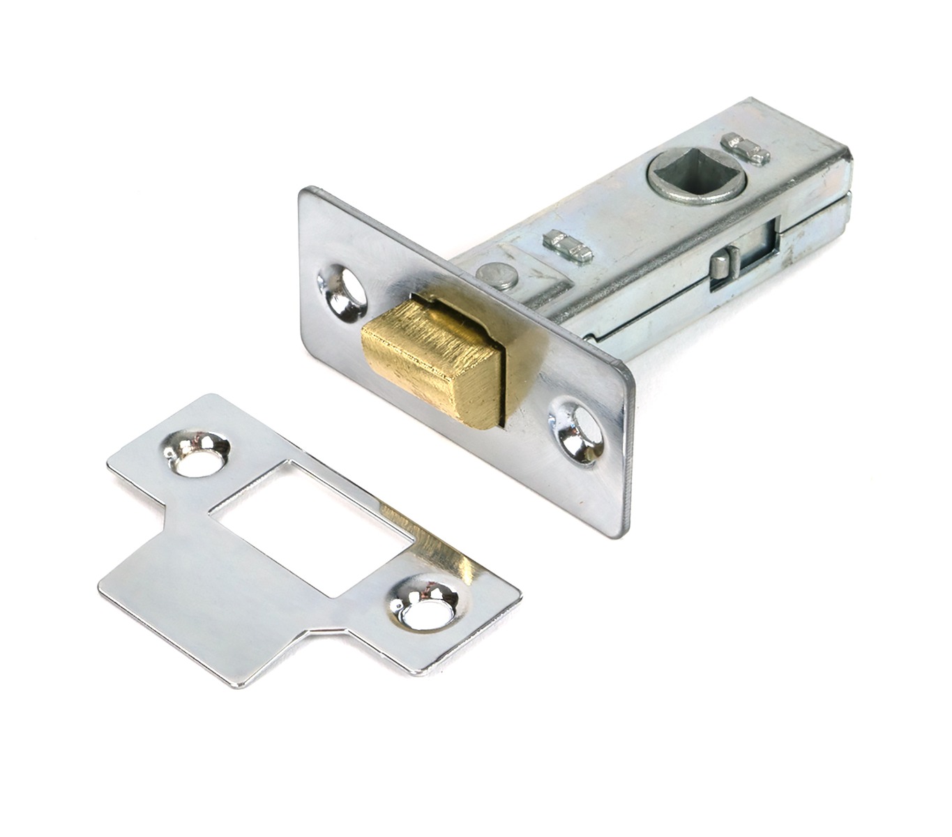 Polished Chrome 65mm tubular Mortice Latch From The Anvil