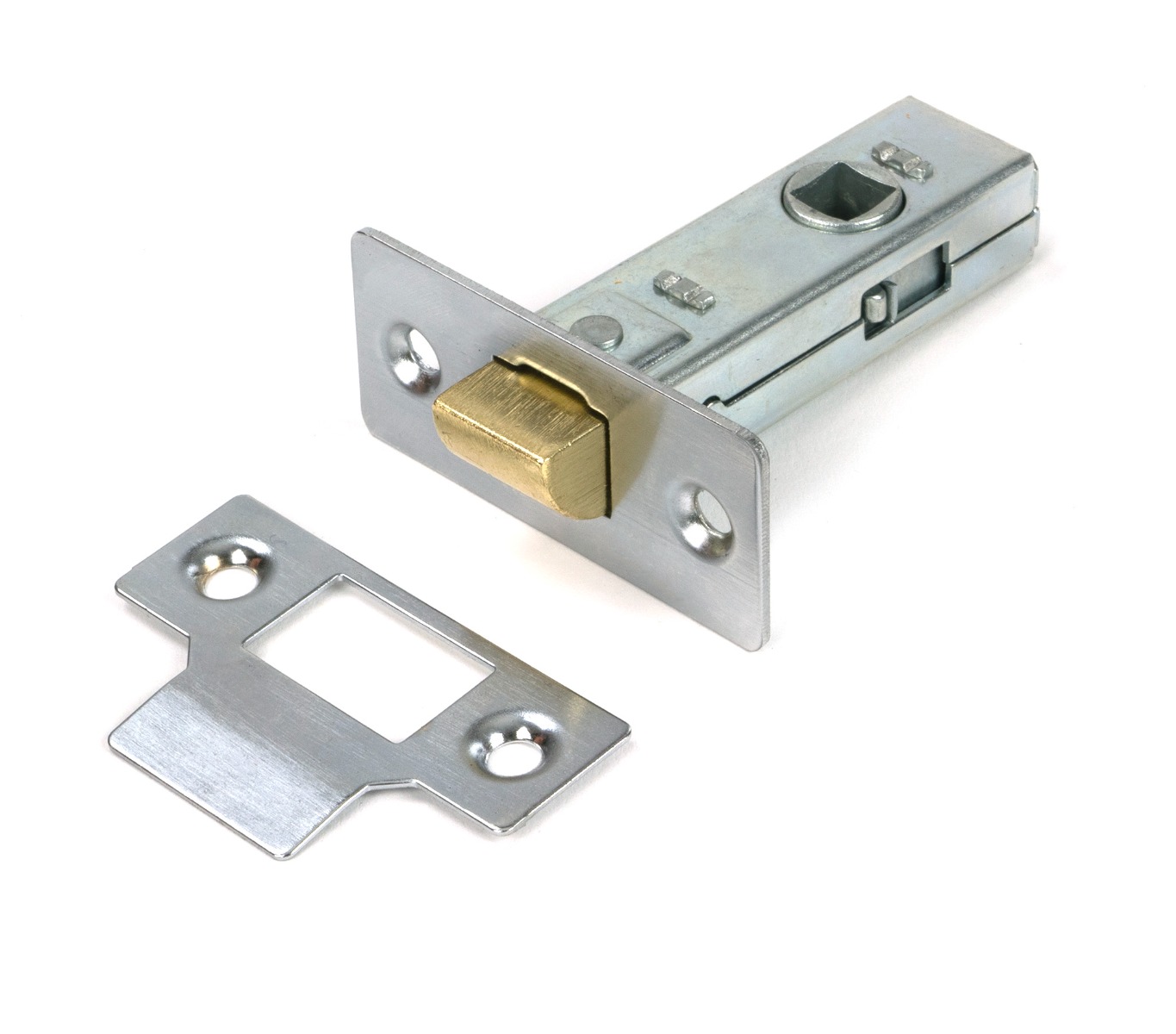 Satin Chrome 65mm tubular Mortice Latch From The Anvil