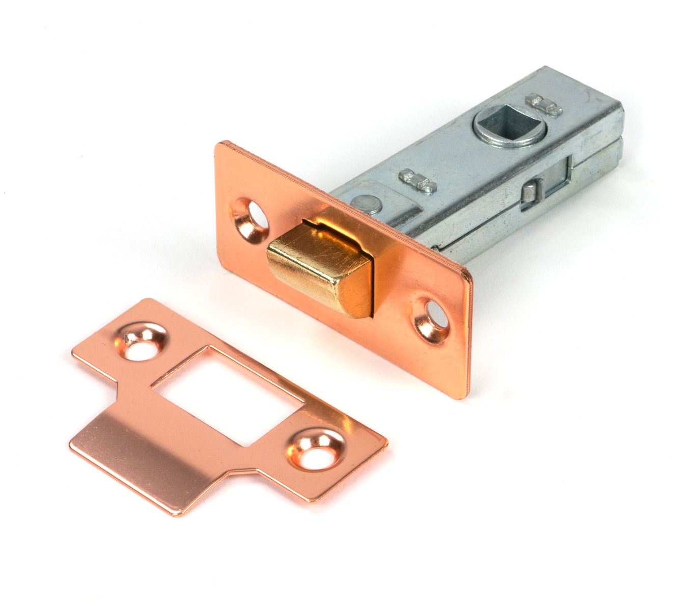 Polished Bronze 65mm tubular Mortice Latch From The Anvil