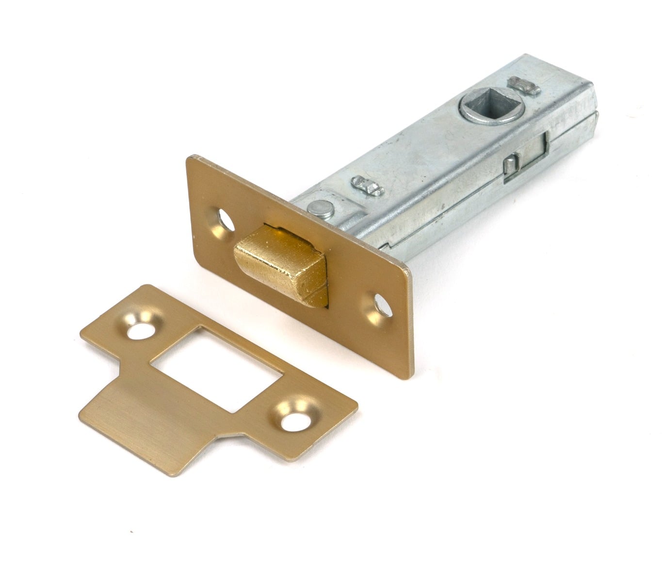 Satin Brass 76mm Tubular Mortice Latch From The Anvil