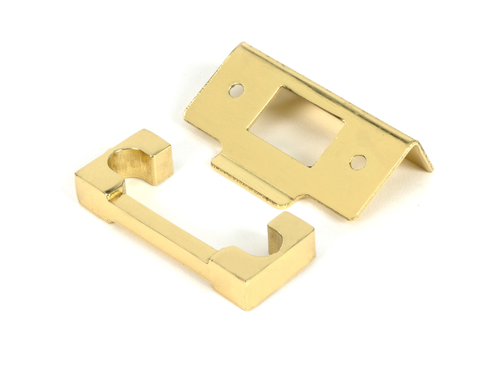 Polished Brass 13mm door Rebate Kit For Heavy Duty Latch From The Anvil