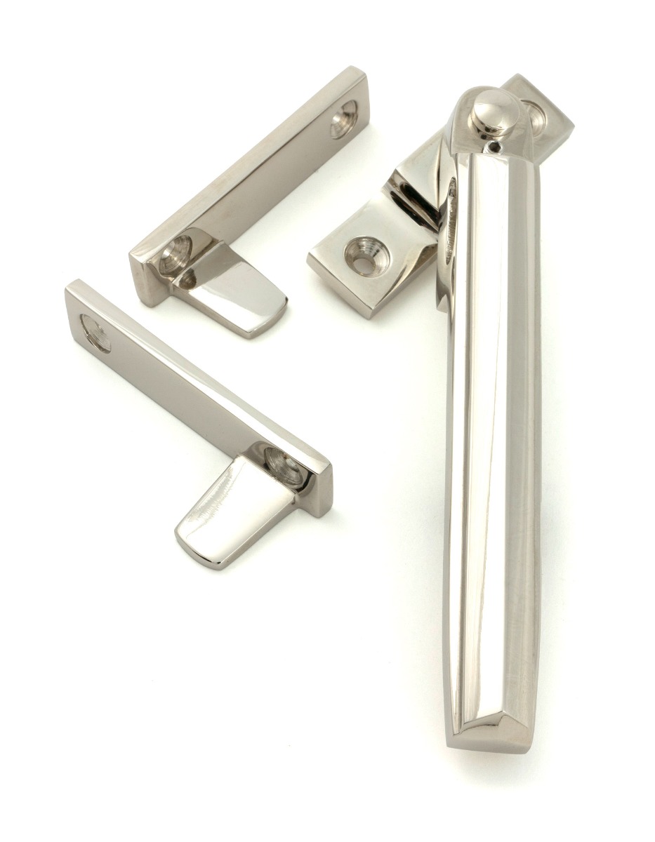 Polished Nickel Nightvent Locking Art Deco Fastener From The Anvil
