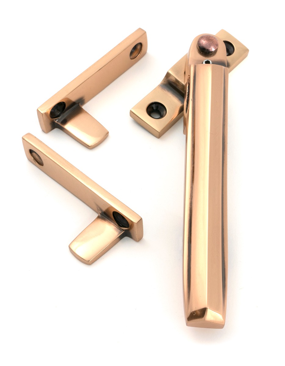Polished Bronze Nightvent Locking Art Deco Fastener From The Anvil