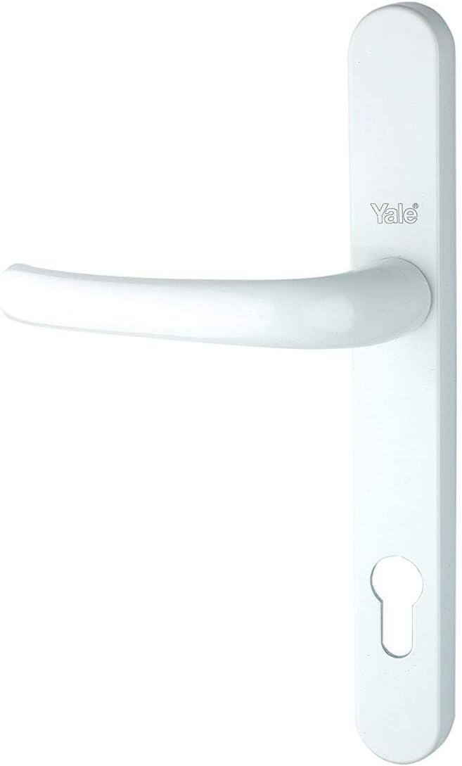 Yale PVCu Long Backplate Handle White P-YH1LL-WH