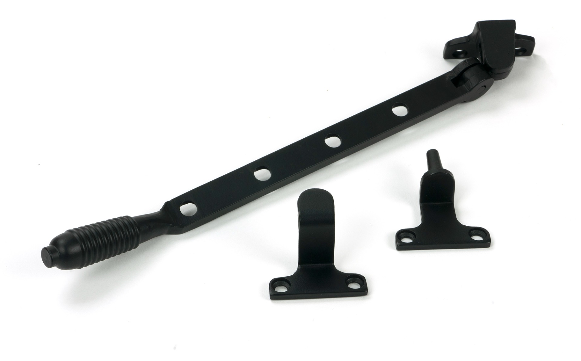 Matt Black 254mm Reeded Stay Steel Window From The Anvil