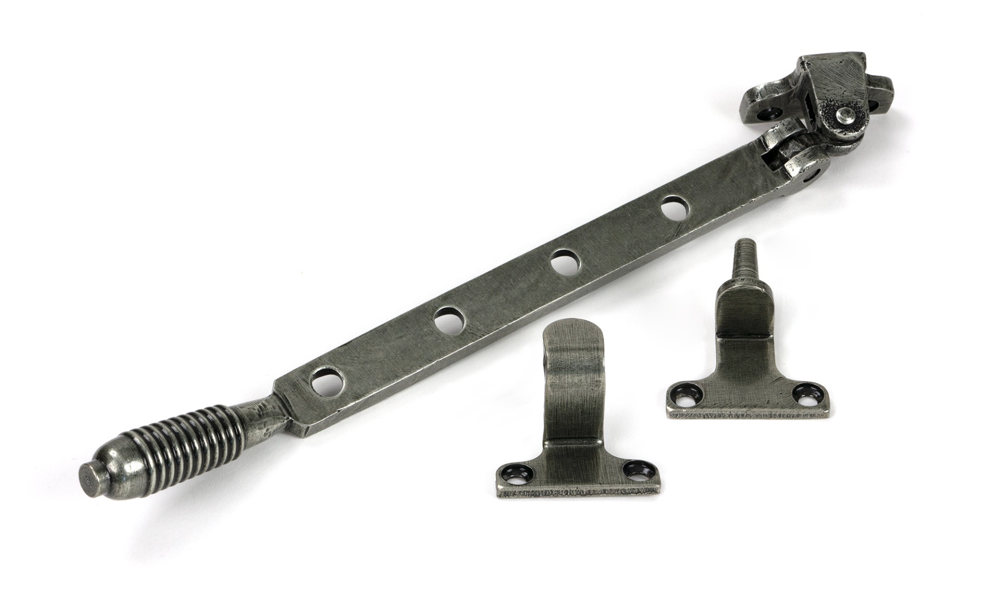 Pewter 254mm Reeded Stay Steel Window From The Anvil
