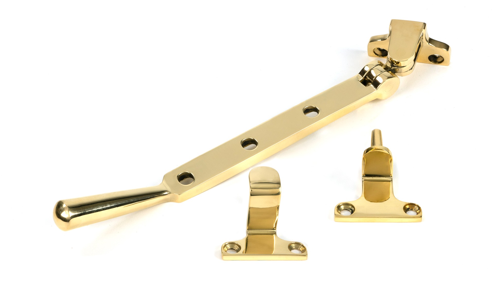 Polished Brass 204mm Newbury Stay Steel Window From The Anvil