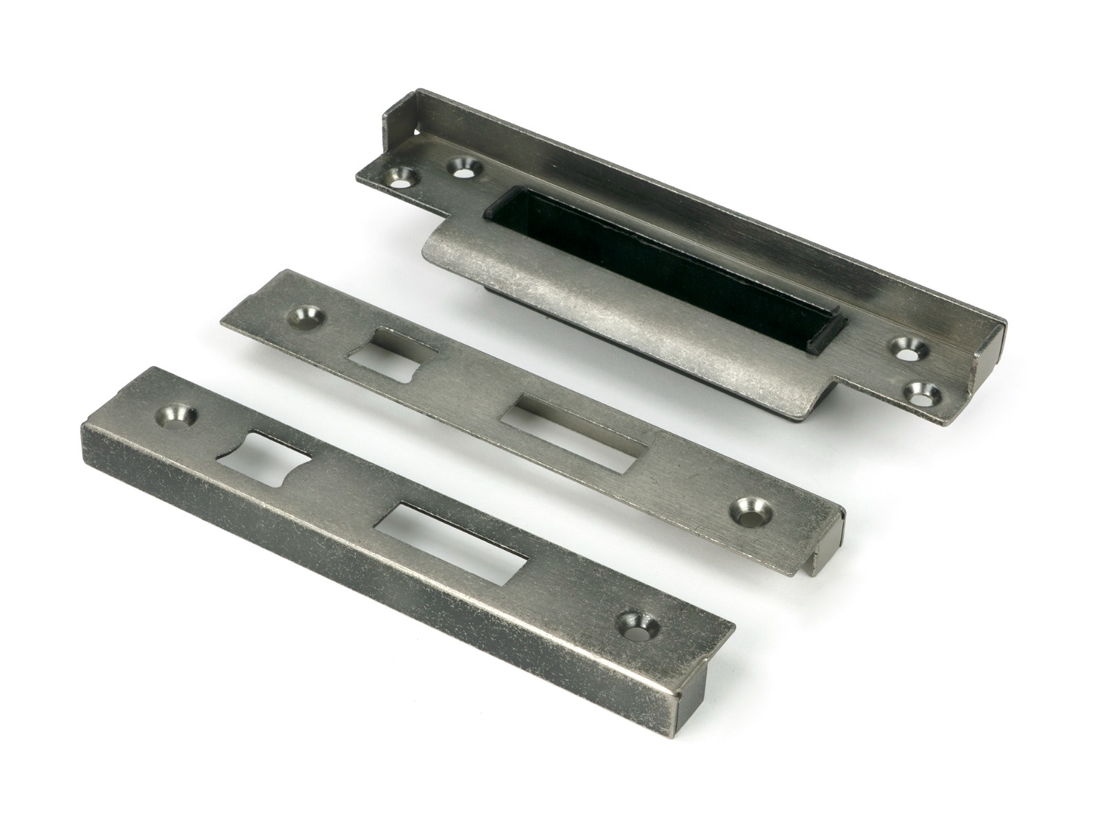 Pewter 13mm door Rebate Kit For Sash Lock From The Anvil