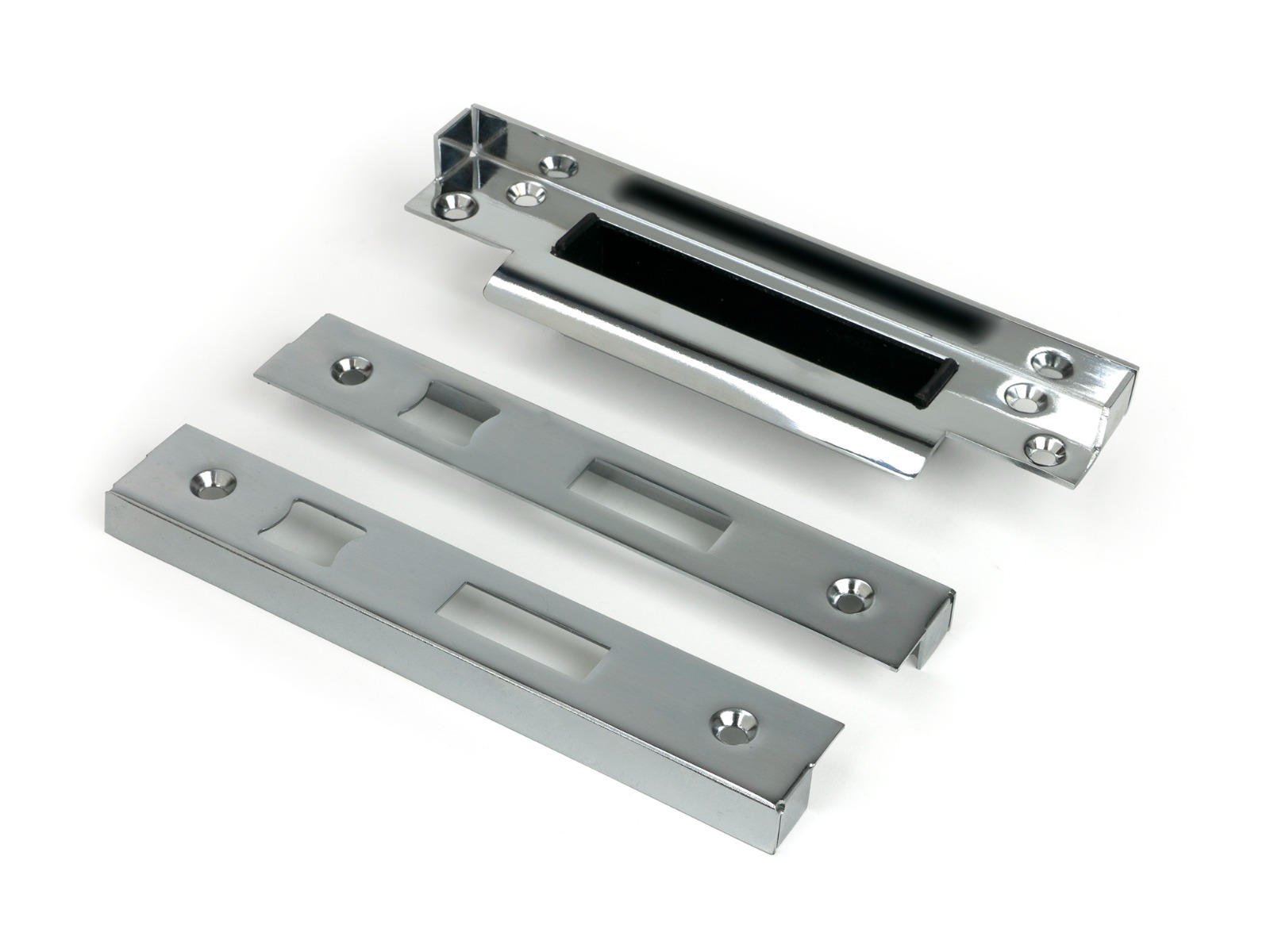 Polished Chrome 13mm door Rebate Kit For Sash Lock From The Anvil