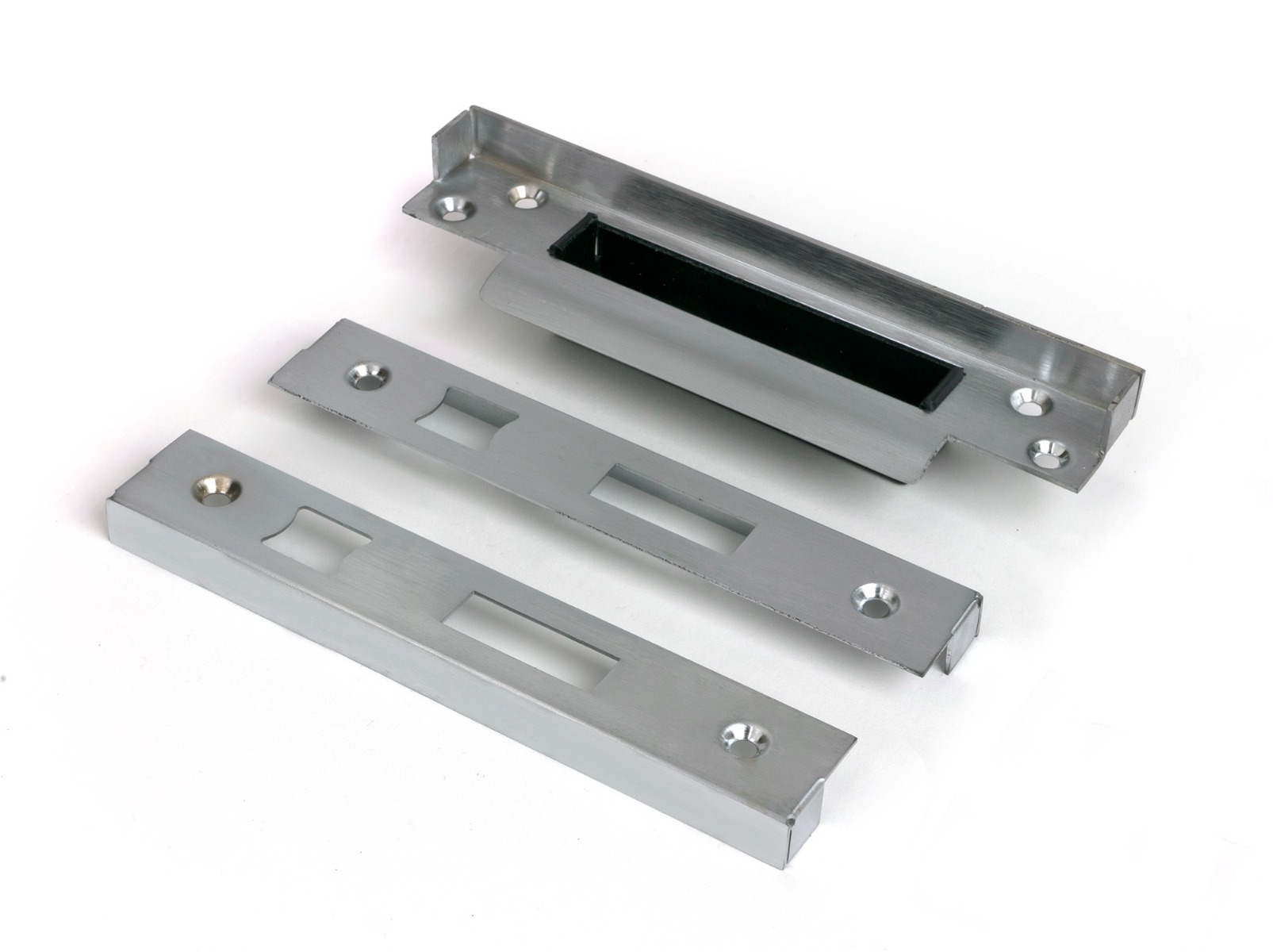 Satin Chrome 13mm door Rebate Kit For Sash Lock From The Anvil