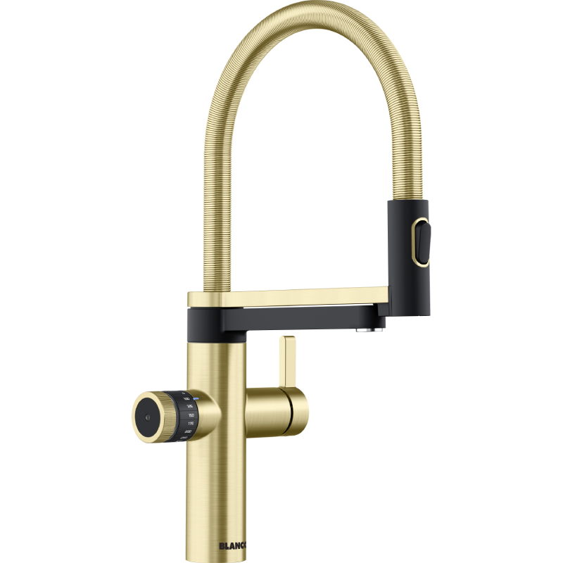 BLANCO drink.hot EVOL-S Pro Kitchen Hot Water Tap Satin Gold