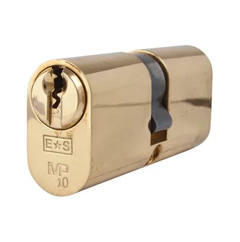 Eurospec CYG72280PB/KD Mp10 80Mm Oval Double Cylinder - Ktd Polished Brass