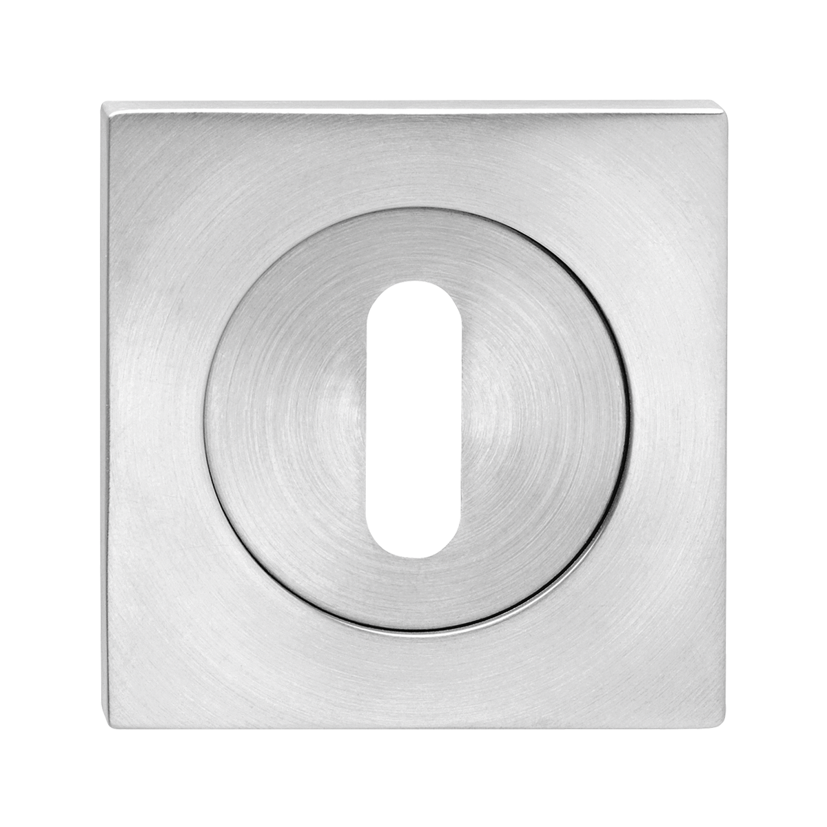 Karcher Design EZ1340 BB 71 3 piece rose, standard keyhole Escutcheons satin stainless steel