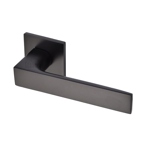 Sorrento 5M-3950-Q-153 Barcelona Lever Door Handle Set Square Rose Matt Black