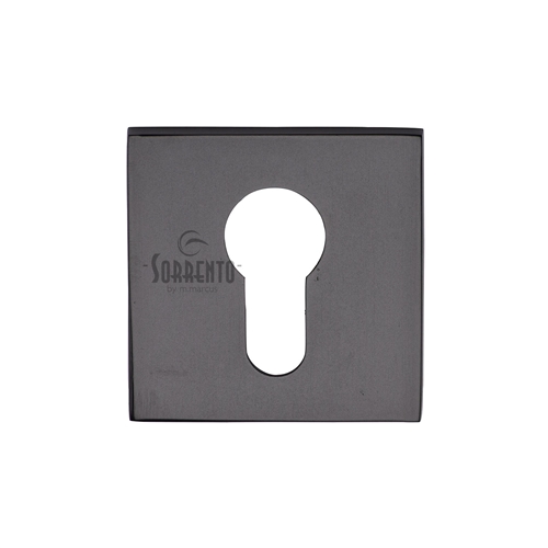 Sorrento 5M-4049-Q-153 Cylinder Escutcheon Square Matt Black